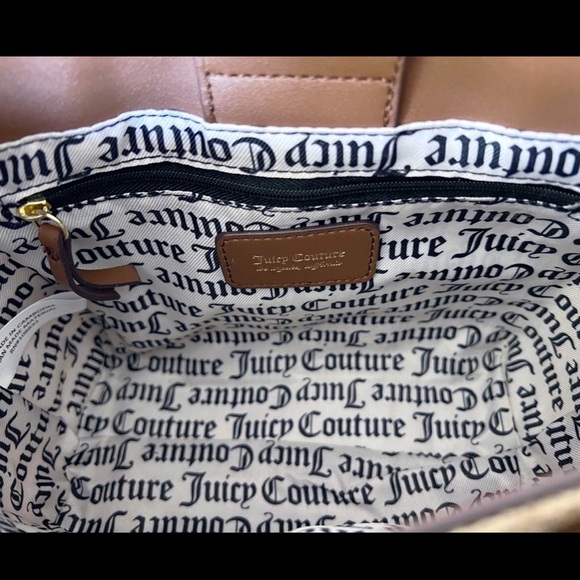 JUICY COUTURE Purse Change of Heart Mini Tote Bag - Brown Chestnut Chino - Picture 6 of 8